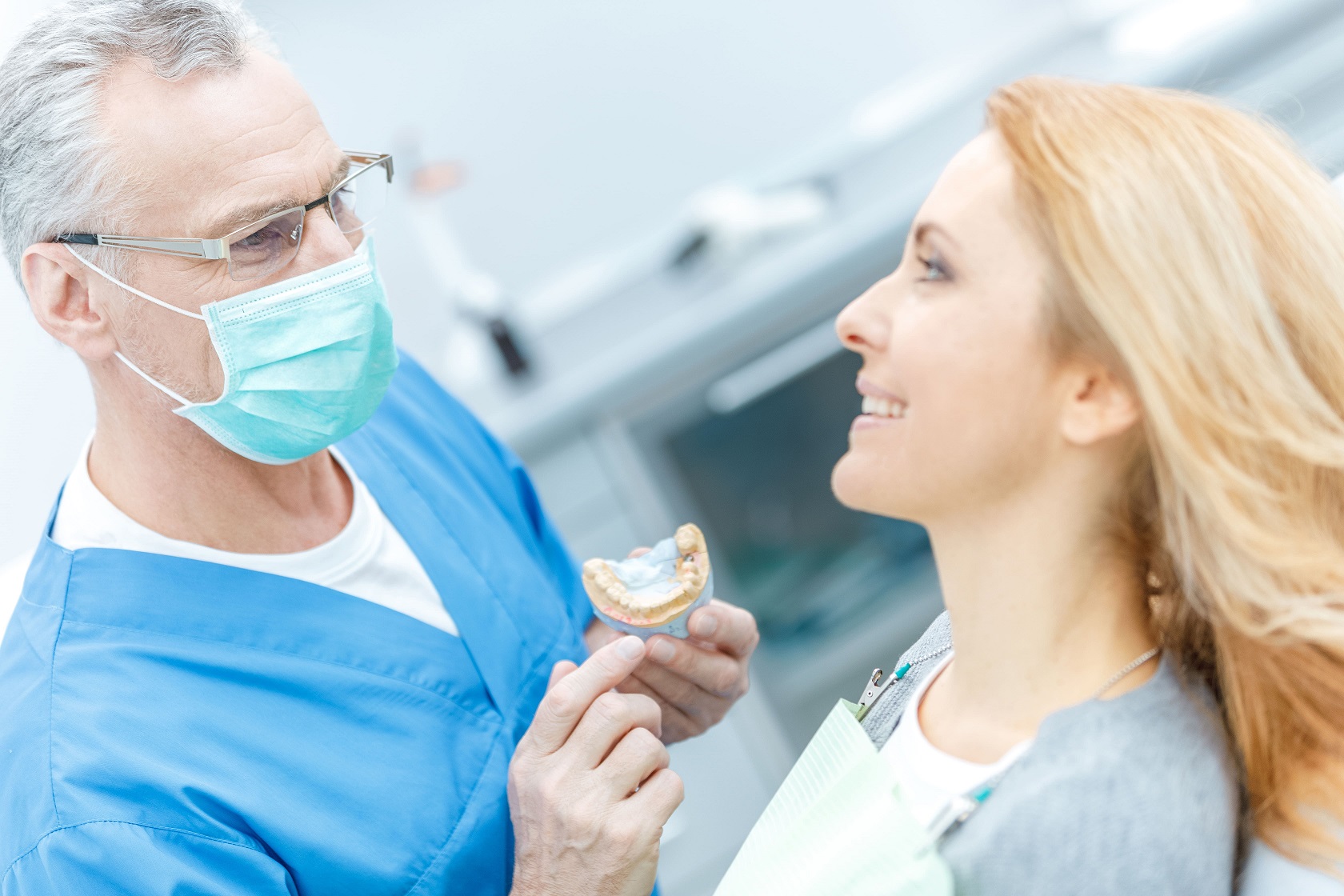 dentist with patient